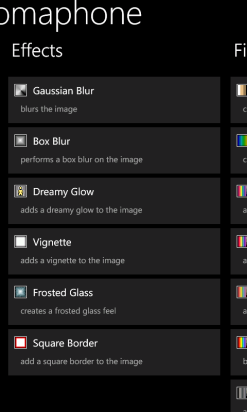 effects menu